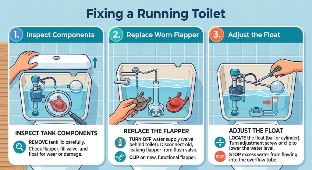 fixing a toilet that keeps running